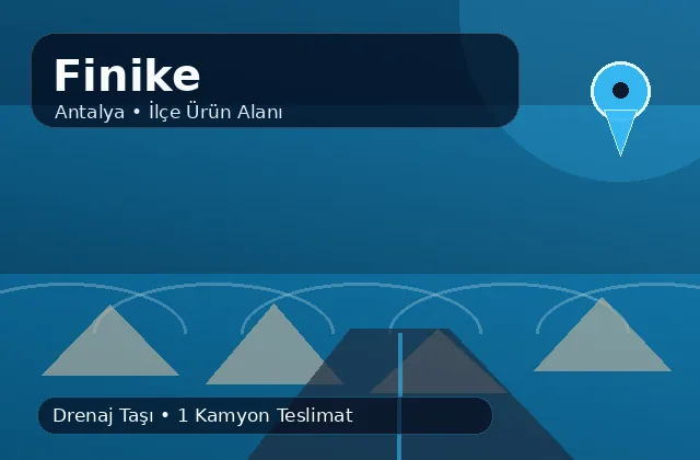 Antalya Finike taş ocağı ürünleri, drenaj taşı ve kamyon teslimat görseli