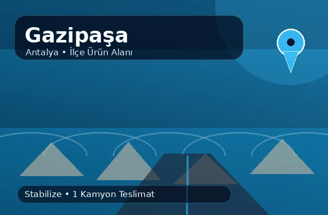 Antalya Gazipaşa taş ocağı ürünleri, stabilize ve kamyon teslimat görseli
