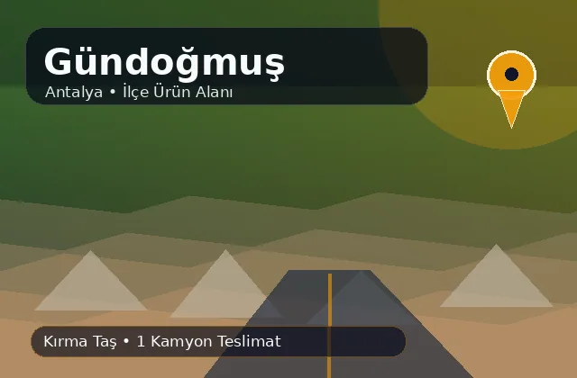 Antalya Gündoğmuş taş ocağı ürünleri, kırma taş ve kamyon teslimat görseli