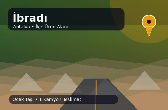 Antalya İbradı taş ocağı ürünleri, ocak taşı ve kamyon teslimat görseli