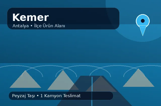 Antalya Kemer taş ocağı ürünleri, peyzaj taşı ve kamyon teslimat görseli