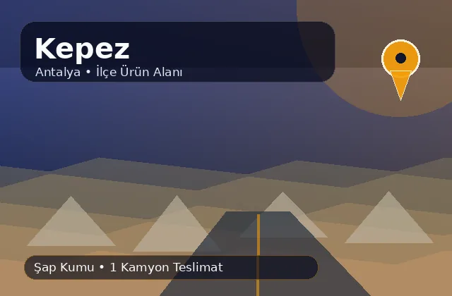 Antalya Kepez taş ocağı ürünleri, şap kumu ve kamyon teslimat görseli