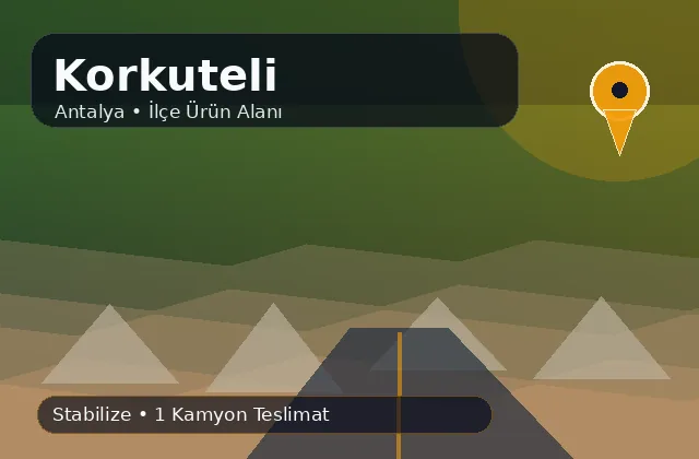 Antalya Korkuteli taş ocağı ürünleri, stabilize ve kamyon teslimat görseli