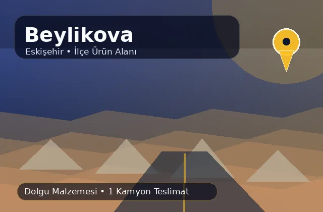 Eskişehir Beylikova taş ocağı ürünleri, dolgu malzemesi ve kamyon teslimat görseli