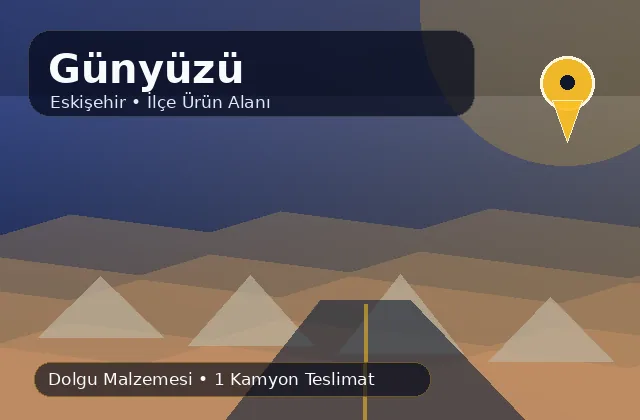 Eskişehir Günyüzü taş ocağı ürünleri, dolgu malzemesi ve kamyon teslimat görseli