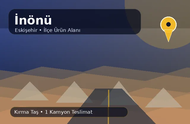 Eskişehir İnönü taş ocağı ürünleri, kırma taş ve kamyon teslimat görseli