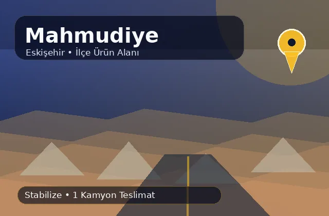 Eskişehir Mahmudiye taş ocağı ürünleri, stabilize ve kamyon teslimat görseli