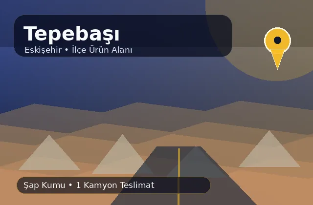 Eskişehir Tepebaşı taş ocağı ürünleri, şap kumu ve kamyon teslimat görseli