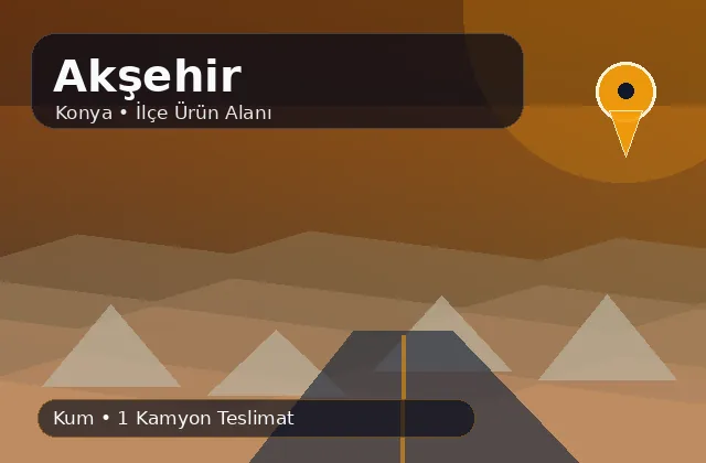 Konya Akşehir taş ocağı ürünleri, kum ve kamyon teslimat görseli