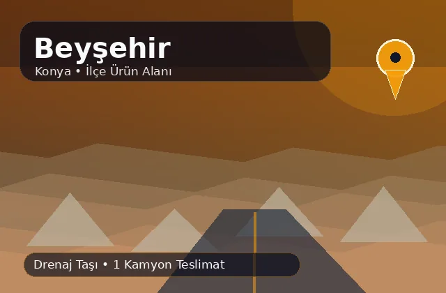 Konya Beyşehir taş ocağı ürünleri, drenaj taşı ve kamyon teslimat görseli
