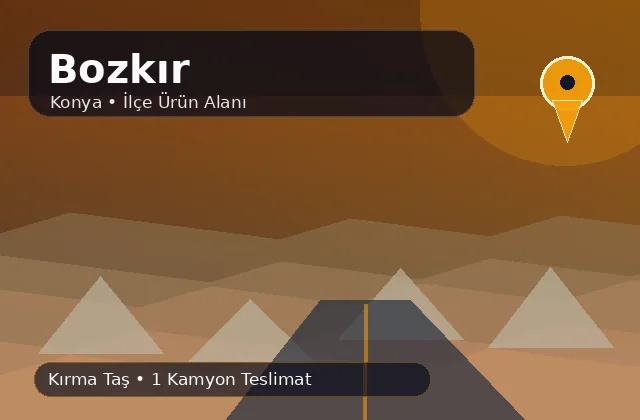 Konya Bozkır taş ocağı ürünleri, kırma taş ve kamyon teslimat görseli