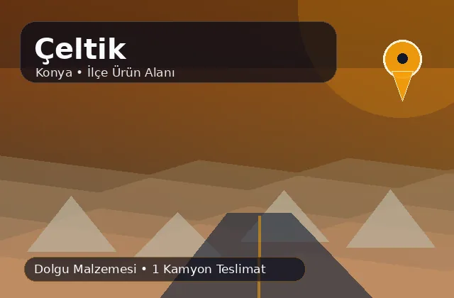 Konya Çeltik taş ocağı ürünleri, dolgu malzemesi ve kamyon teslimat görseli