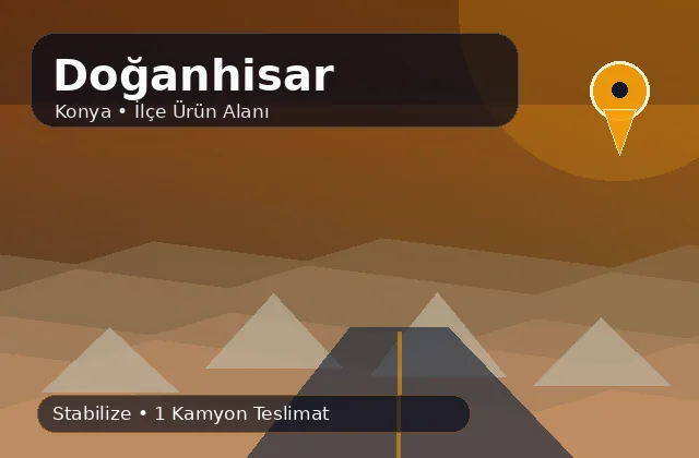 Konya Doğanhisar taş ocağı ürünleri, stabilize ve kamyon teslimat görseli