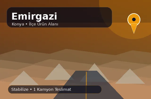 Konya Emirgazi taş ocağı ürünleri, stabilize ve kamyon teslimat görseli