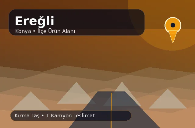 Konya Ereğli taş ocağı ürünleri, kırma taş ve kamyon teslimat görseli