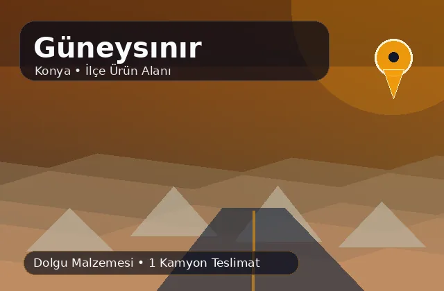 Konya Güneysınır taş ocağı ürünleri, dolgu malzemesi ve kamyon teslimat görseli