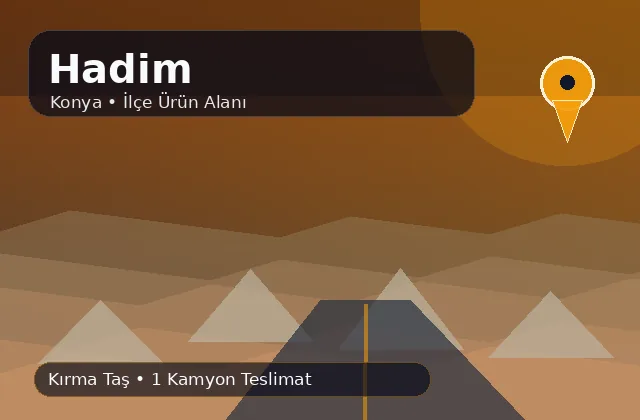 Konya Hadim taş ocağı ürünleri, kırma taş ve kamyon teslimat görseli