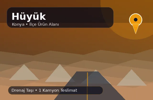 Konya Hüyük taş ocağı ürünleri, drenaj taşı ve kamyon teslimat görseli
