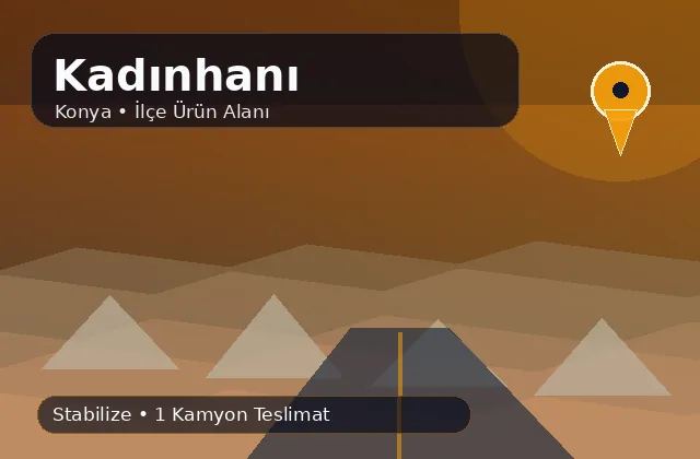 Konya Kadınhanı taş ocağı ürünleri, stabilize ve kamyon teslimat görseli