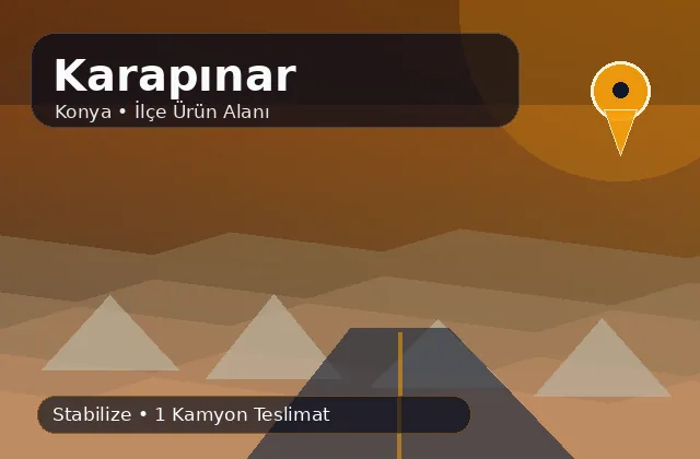 Konya Karapınar taş ocağı ürünleri, stabilize ve kamyon teslimat görseli