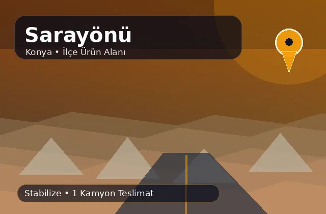 Konya Sarayönü taş ocağı ürünleri, stabilize ve kamyon teslimat görseli
