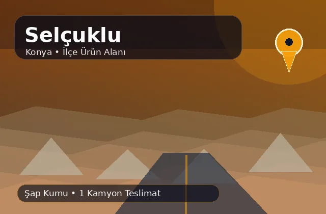 Konya Selçuklu taş ocağı ürünleri, şap kumu ve kamyon teslimat görseli