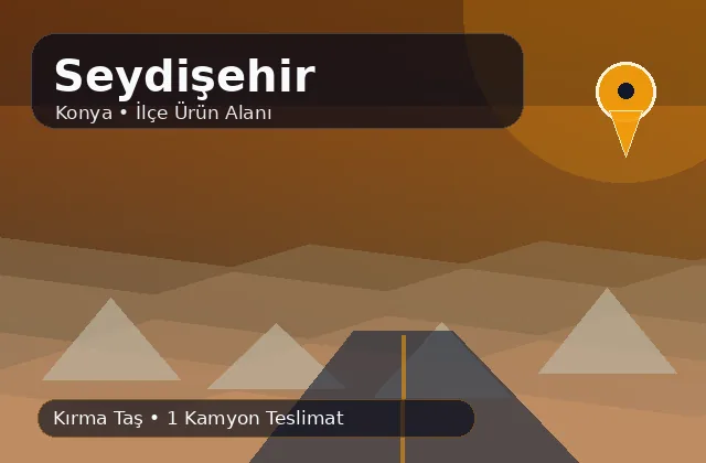 Konya Seydişehir taş ocağı ürünleri, kırma taş ve kamyon teslimat görseli