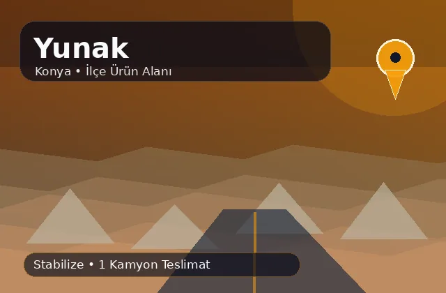 Konya Yunak taş ocağı ürünleri, stabilize ve kamyon teslimat görseli