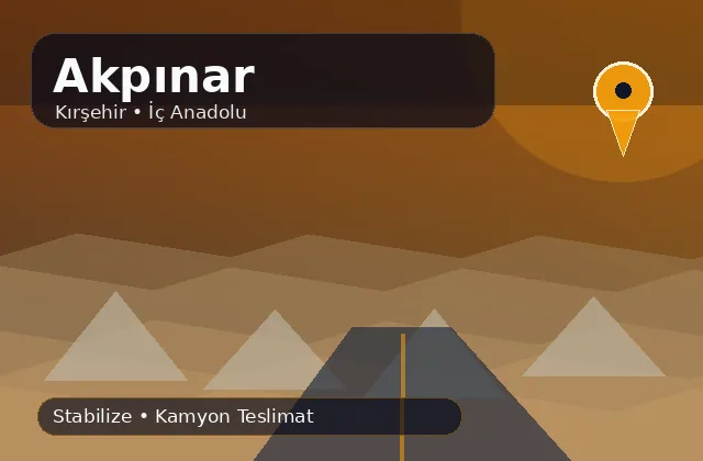 Kırşehir Akpınar taş ocağı ürünleri, stabilize ve kamyon teslimat görseli