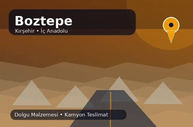 Kırşehir Boztepe taş ocağı ürünleri, dolgu malzemesi ve kamyon teslimat görseli