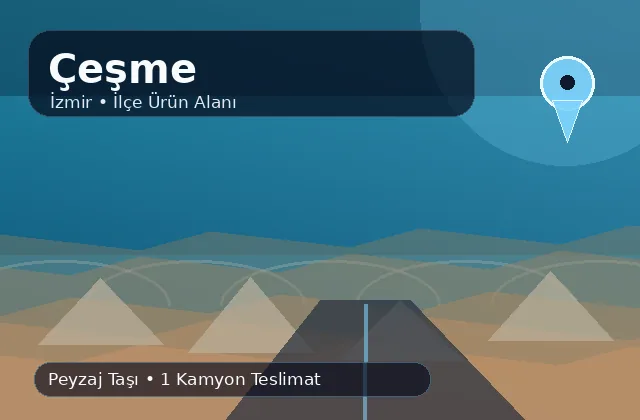 İzmir Çeşme taş ocağı ürünleri, peyzaj taşı ve kamyon teslimat görseli