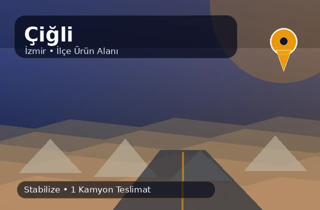 İzmir Çiğli taş ocağı ürünleri, stabilize ve kamyon teslimat görseli