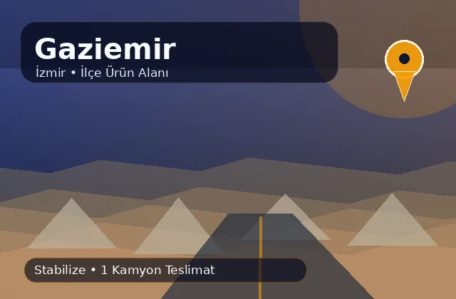 İzmir Gaziemir taş ocağı ürünleri, stabilize ve kamyon teslimat görseli