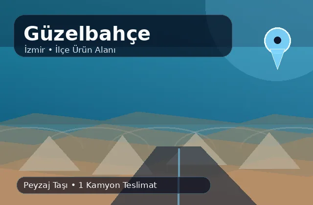 İzmir Güzelbahçe taş ocağı ürünleri, peyzaj taşı ve kamyon teslimat görseli