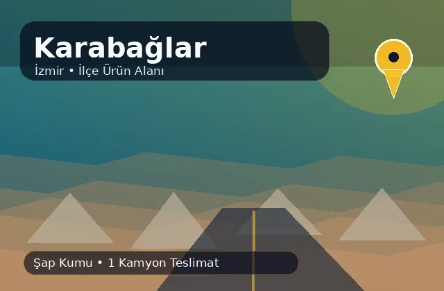 İzmir Karabağlar taş ocağı ürünleri, şap kumu ve kamyon teslimat görseli