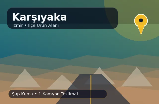 İzmir Karşıyaka taş ocağı ürünleri, şap kumu ve kamyon teslimat görseli