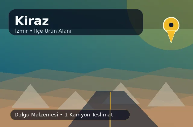 İzmir Kiraz taş ocağı ürünleri, dolgu malzemesi ve kamyon teslimat görseli