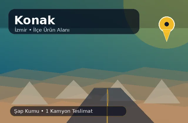 İzmir Konak taş ocağı ürünleri, şap kumu ve kamyon teslimat görseli