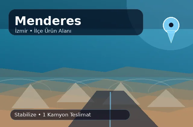 İzmir Menderes taş ocağı ürünleri, stabilize ve kamyon teslimat görseli