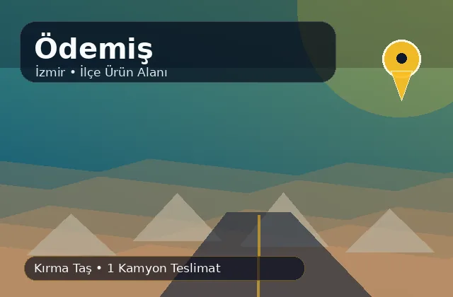 İzmir Ödemiş taş ocağı ürünleri, kırma taş ve kamyon teslimat görseli