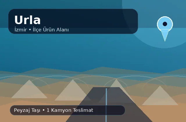 İzmir Urla taş ocağı ürünleri, peyzaj taşı ve kamyon teslimat görseli