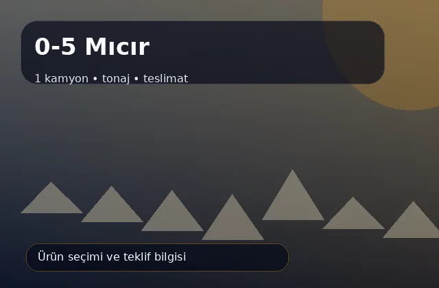 0-5 Mıcır için 1 kamyon, tonaj ve teslimat ürün görseli