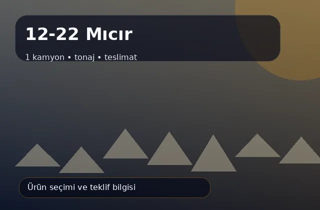 12-22 Mıcır için 1 kamyon, tonaj ve teslimat ürün görseli