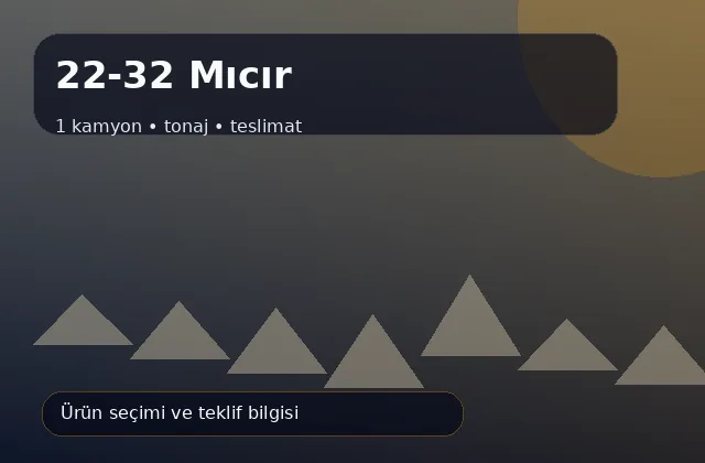 22-32 Mıcır için 1 kamyon, tonaj ve teslimat ürün görseli