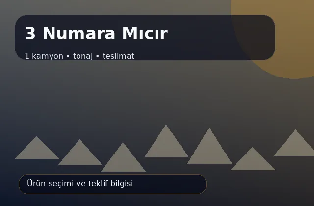 3 Numara Mıcır için 1 kamyon, tonaj ve teslimat ürün görseli