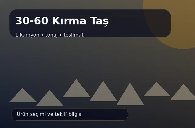30-60 Kırma Taş için 1 kamyon, tonaj ve teslimat ürün görseli