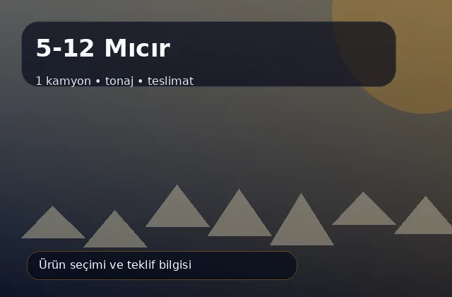 5-12 Mıcır için 1 kamyon, tonaj ve teslimat ürün görseli