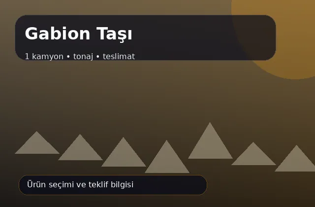 Gabion Taşı için 1 kamyon, tonaj ve teslimat ürün görseli