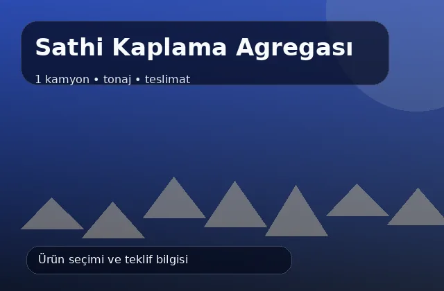 Sathi Kaplama Agregası için 1 kamyon, tonaj ve teslimat ürün görseli